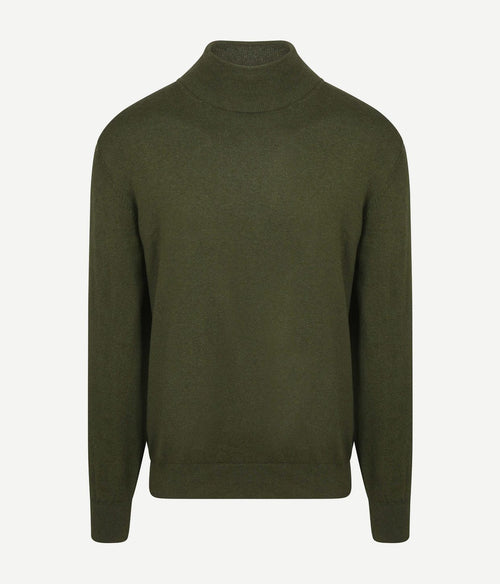 Steppin' Out coltrui cotton cashmere olijfgroen | Regular-fit