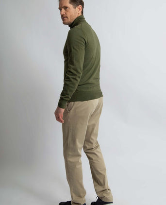 Steppin' Out coltrui cotton cashmere olijfgroen | Regular-fit