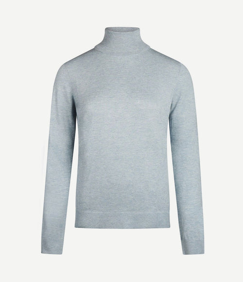 Dames coltrui cotton cashmere lichtblauw