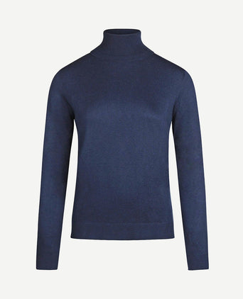 Dames coltrui cotton cashmere donkerblauw