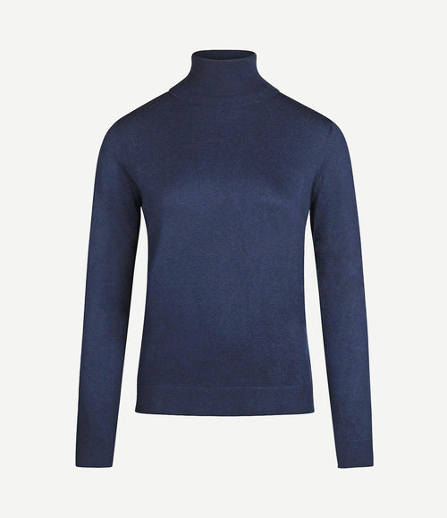 Dames coltrui cotton cashmere donkerblauw