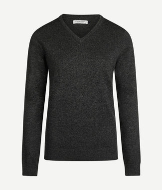 Steppin' Out dames pullover v-hals merinowol antraciet | Regular-fit Steppin' Out dames pullover v-hals merinowol antraciet | Regular-fit