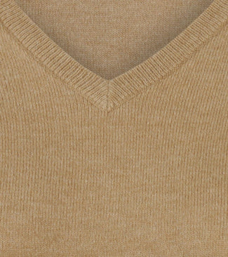 Steppin' Out dames pullover v-hals merinowol camel | Regular-fit Steppin' Out dames pullover v-hals merinowol camel | Regular-fit