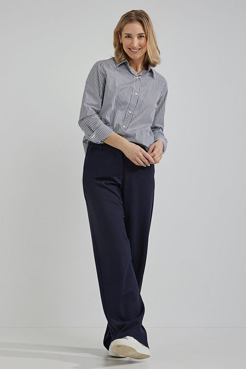 Steppin' Out damesbroek milano donkerblauw | Regular-fit