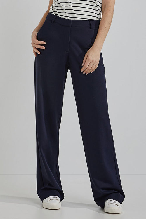 Steppin' Out damesbroek milano donkerblauw | Regular-fit