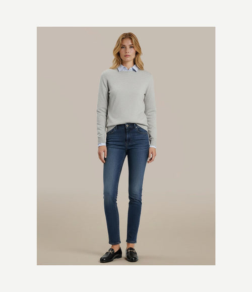 Damestrui cotton cashmere lichtgrijs