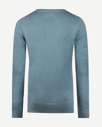 Steppin' Out damestrui cotton cashmere v-hals sage | Regular-fit