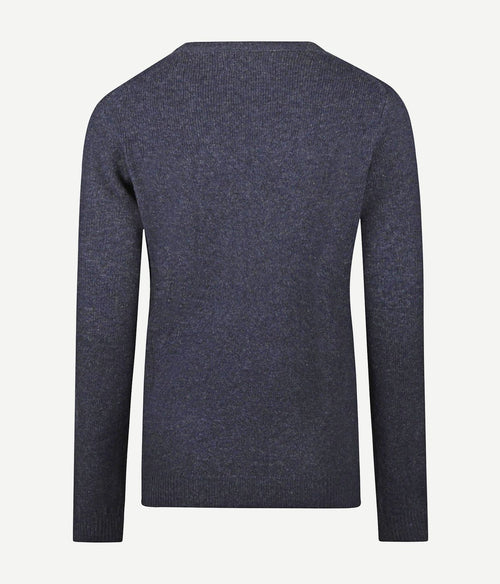 Damestrui v-hals lamswol donkerblauw