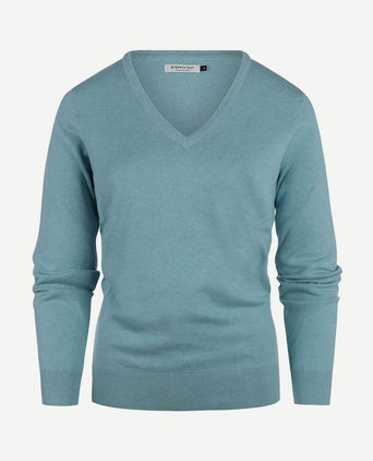 Damestrui cashmere v-hals turquoise