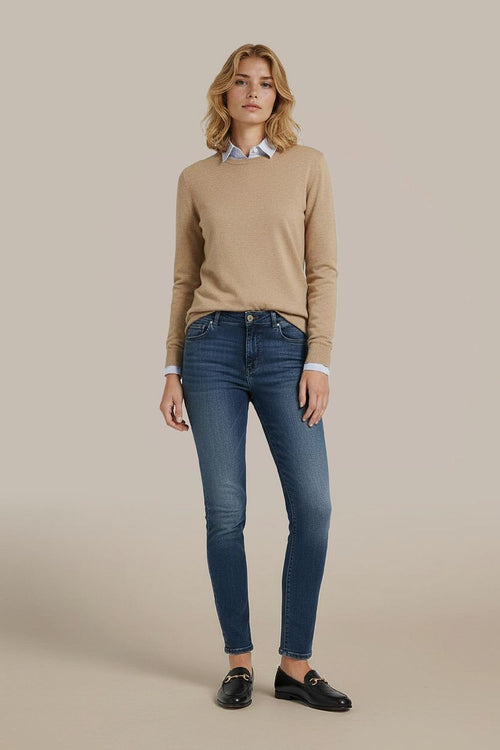 Steppin' Out damestrui cotton cashmere beige | Regular-fit