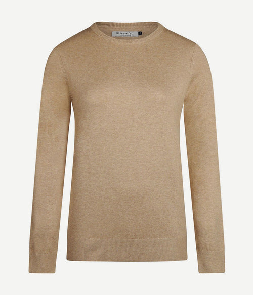 Steppin' Out damestrui cotton cashmere beige | Regular-fit