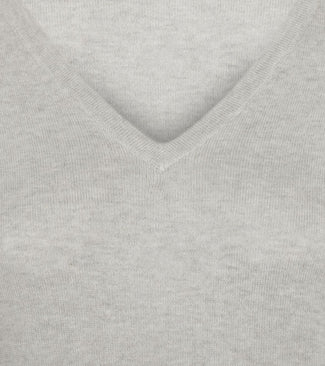 Steppin' Out damestrui cotton cashmere v-hals grijs | Regular-fit Steppin' Out damestrui cotton cashmere v-hals grijs | Regular-fit