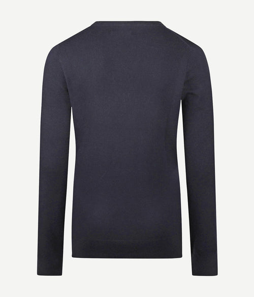 Steppin' Out damestrui cotton cashmere v-hals donkerblauw | Regular-fit