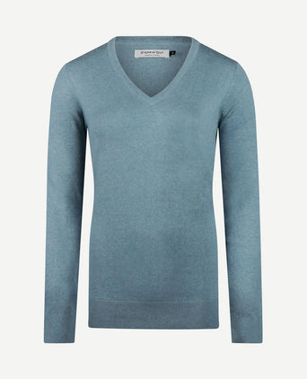 Damestrui cotton cashmere v-hals sage