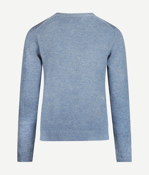 Steppin' Out damestrui v-hals lamswol lichtblauw | Regular-fit