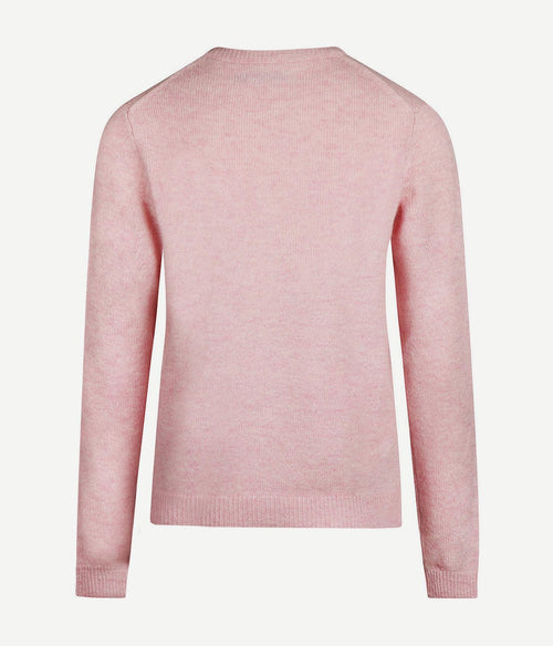 Steppin' Out damestrui v-hals lamswol roze | Regular-fit