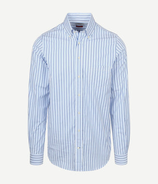 Extra lange mouwen overhemd streep blauw Extra lange mouwen overhemd streep blauw