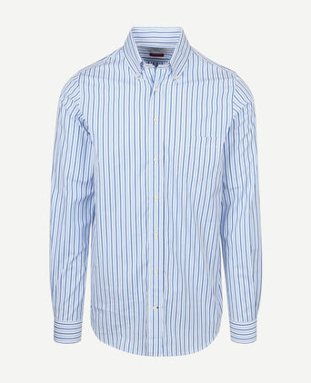 Extra lange mouwen overhemd streep blauw