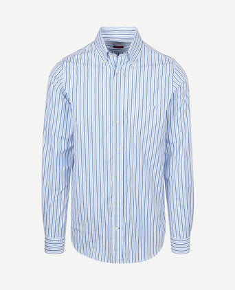 Extra lange mouwen overhemd streep blauw