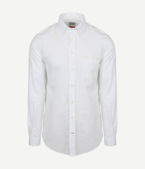 Extra lange mouwen overhemd wit