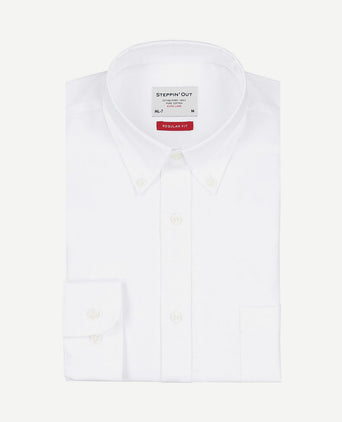 Extra long sleeves overhemd twill wit