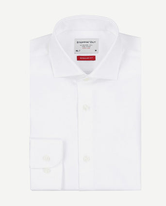 Extra long sleeves overhemd twill wit