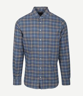 Steppin' Out flanel overhemd ruit blauw | Regular-fit Steppin' Out flanel overhemd ruit blauw | Regular-fit