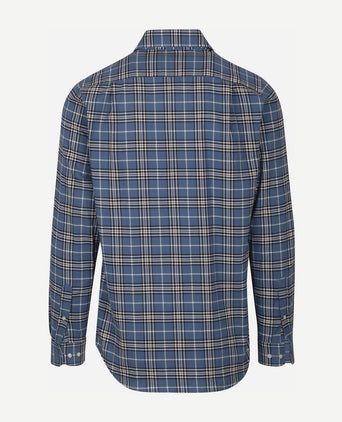 Steppin' Out flanel overhemd ruit blauw | Regular-fit