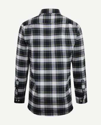 Flanel overhemd ruit blauw groen