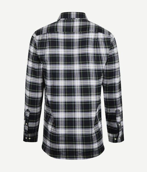 Steppin' Out flanel overhemd ruit blauw groen | Regular-fit