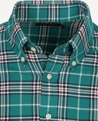 Steppin' Out flanel overhemd ruit groen | Regular-fit