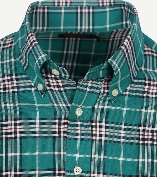 Steppin' Out flanel overhemd ruit groen | Regular-fit