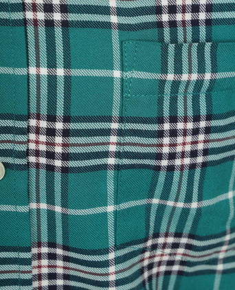 Steppin' Out flanel overhemd ruit groen | Regular-fit