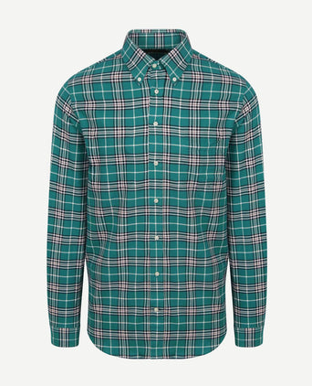Steppin' Out flanel overhemd ruit groen | Regular-fit