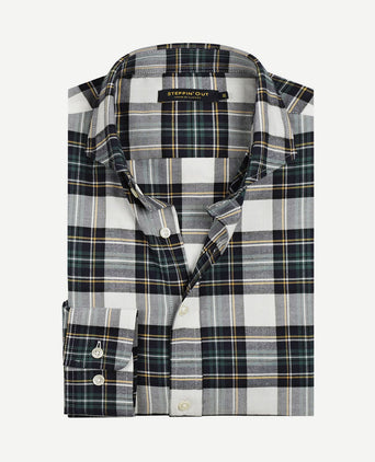 Flanel overhemd ruit zwart groen