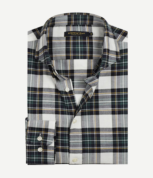 Steppin' Out flanel overhemd ruit zwart groen | Regular-fit