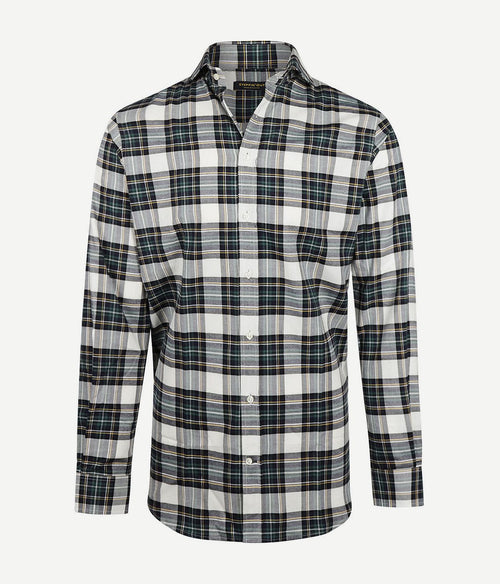 Steppin' Out flanel overhemd ruit zwart groen | Regular-fit