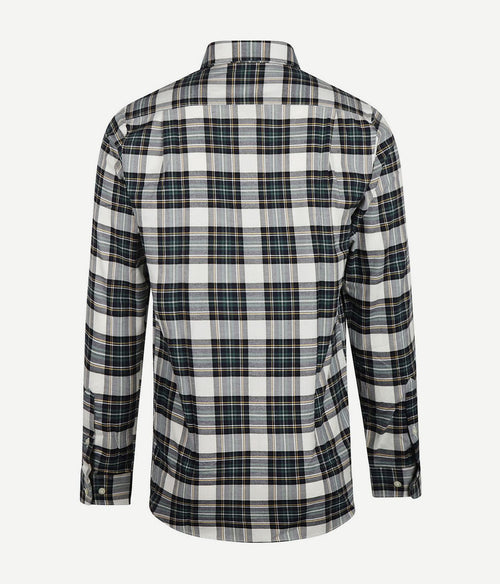 Steppin' Out flanel overhemd ruit zwart groen | Regular-fit