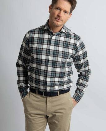 Steppin' Out flanel overhemd ruit zwart groen | Regular-fit