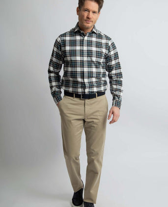 Flanel overhemd ruit zwart groen