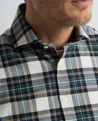 Steppin' Out flanel overhemd ruit zwart groen | Regular-fit