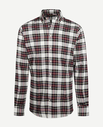 Steppin' Out flanel overhemd ruit zwart rood | Regular-fit