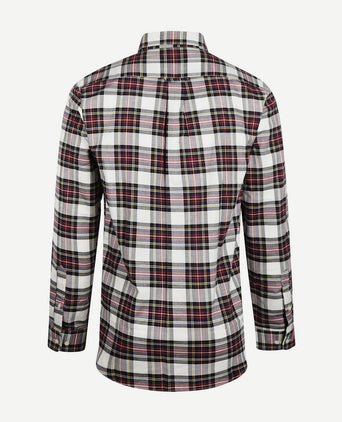 Steppin' Out flanel overhemd ruit zwart rood | Regular-fit