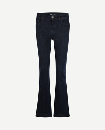 Flared jeans dames dark blue denim