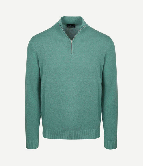 Half-zip trui colin groen