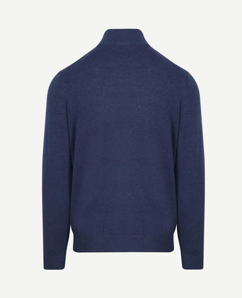 Half-zip trui colin indigo denim
