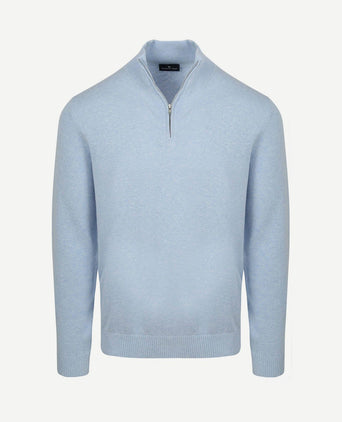 Half-zip trui colin lichtblauw