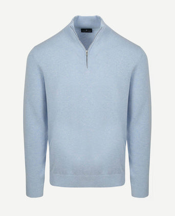Half-zip trui colin lichtblauw