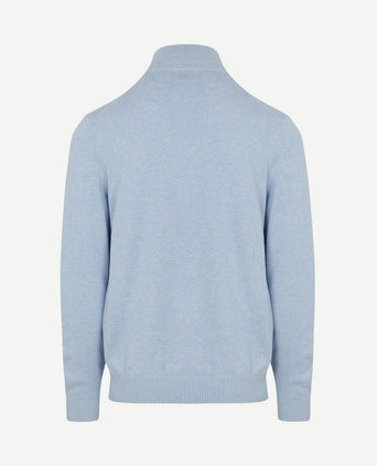 Half-zip trui colin lichtblauw