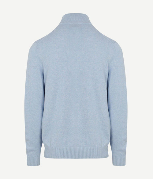 Half-zip trui colin lichtblauw